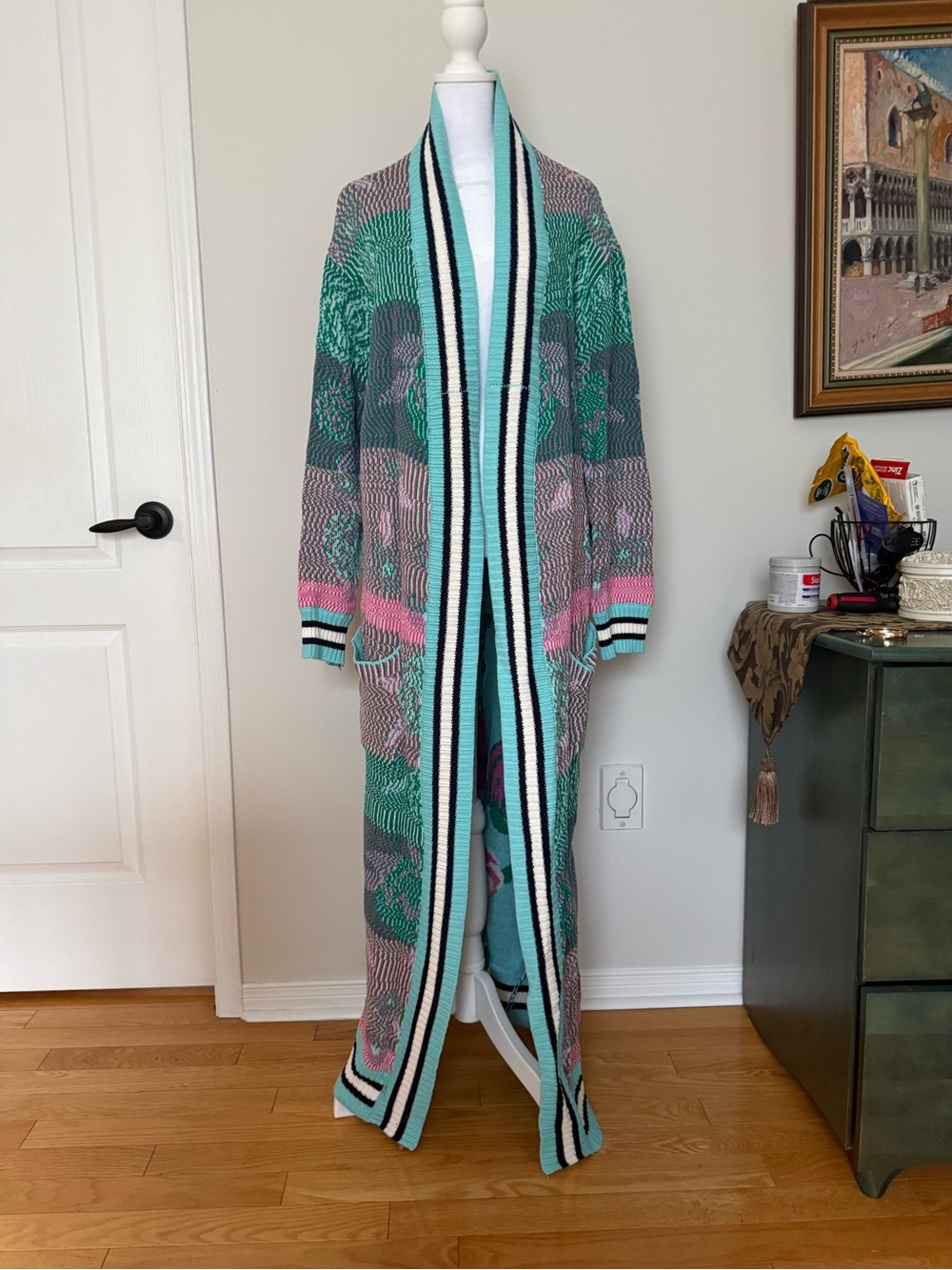 John + Jenn 100% Cotton Full-Length Statement Cardigan – Size Large - Picture 4 of 11